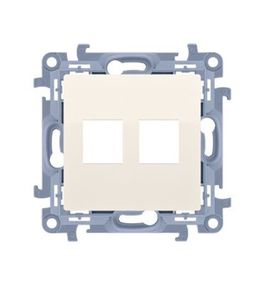 Kryt zásuvky 2x RJ45/RJ12 Simon 10 béžový