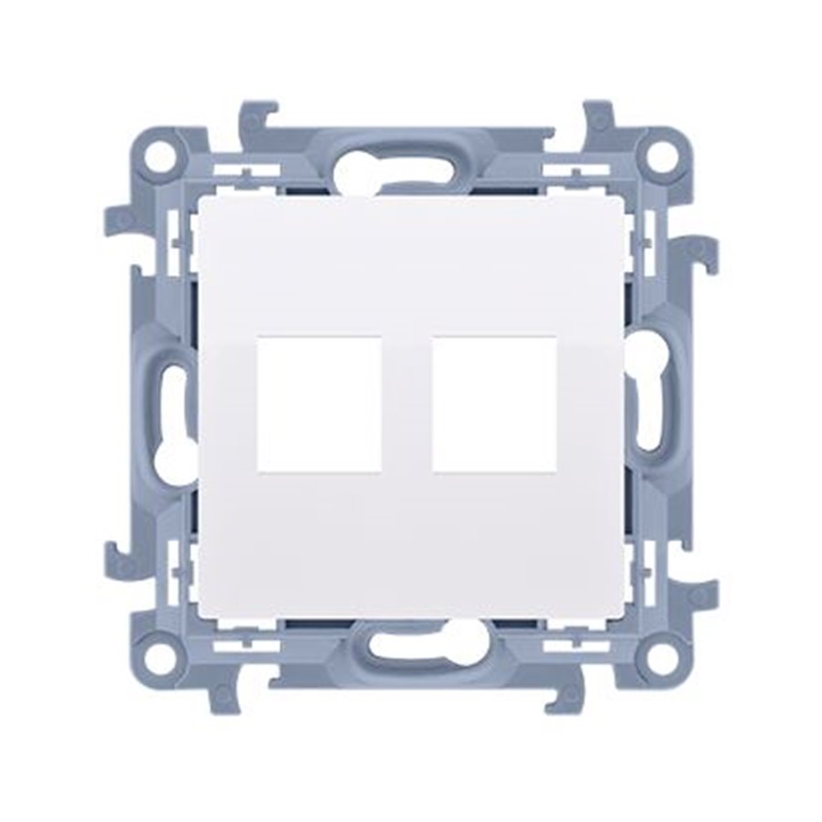 Kryt zásuvky 2x RJ45/RJ12 Simon 10 biely