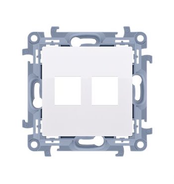 Kryt zásuvky 2x RJ45/RJ12 Simon 10 biely