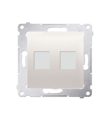 Kryt zásuvky 2x RJ45/RJ12 Simon 54 premium béžový