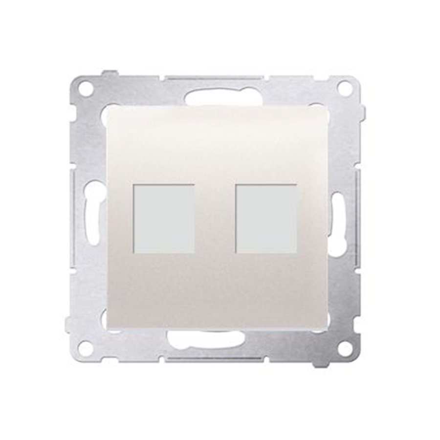 Kryt zásuvky 2x RJ45/RJ12 Simon 54 premium béžový