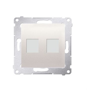 Kryt zásuvky 2x RJ45/RJ12 Simon 54 premium béžový