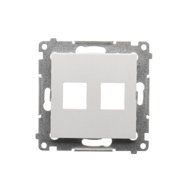 Kryt zásuvky 2x RJ45/RJ12 Simon 54 premium biely