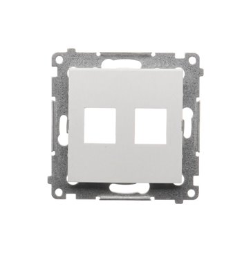 Kryt zásuvky 2x RJ45/RJ12 Simon 54 premium biely
