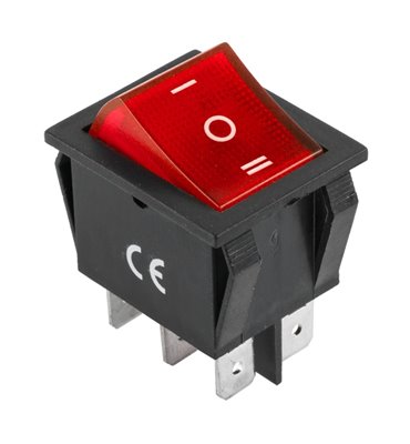Prepínač kolískový IRS-203-3C 6pin 3pol 230V