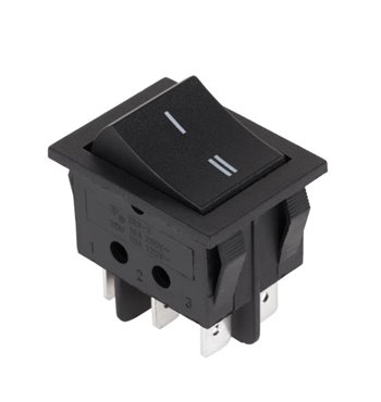 Prepínač kolískový SW-IRS-2 6pin 250V čierny
