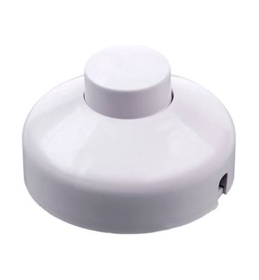 Prepínač priebežný nožný biely 1A/250V