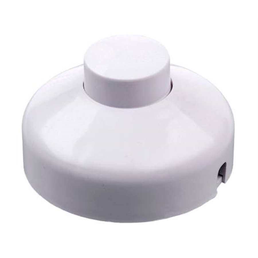 Prepínač priebežný nožný biely 1A/250V