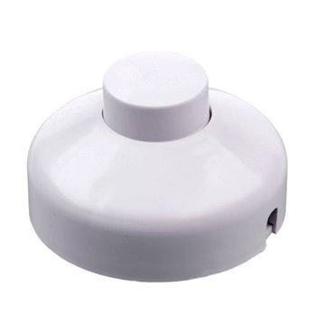 Prepínač priebežný nožný biely 1A/250V