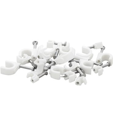 Prichytka kábla 6mm biela (100ks)