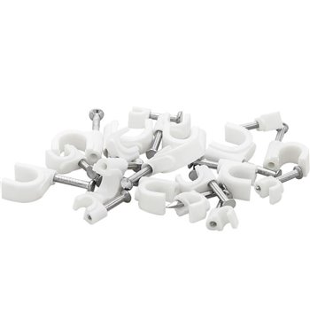 Prichytka kábla 6mm biela (100ks)