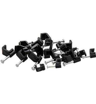 Prichytka kábla 8/5mm plochá čierna (100ks)