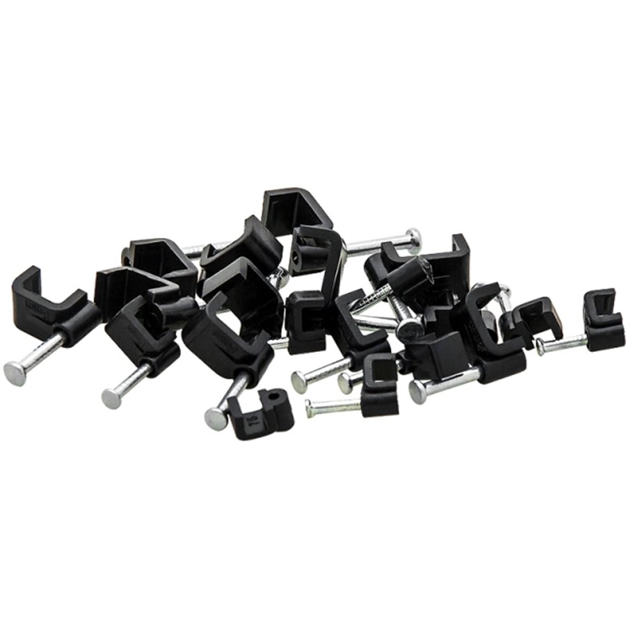 Prichytka kábla 8/5mm plochá čierna (100ks)