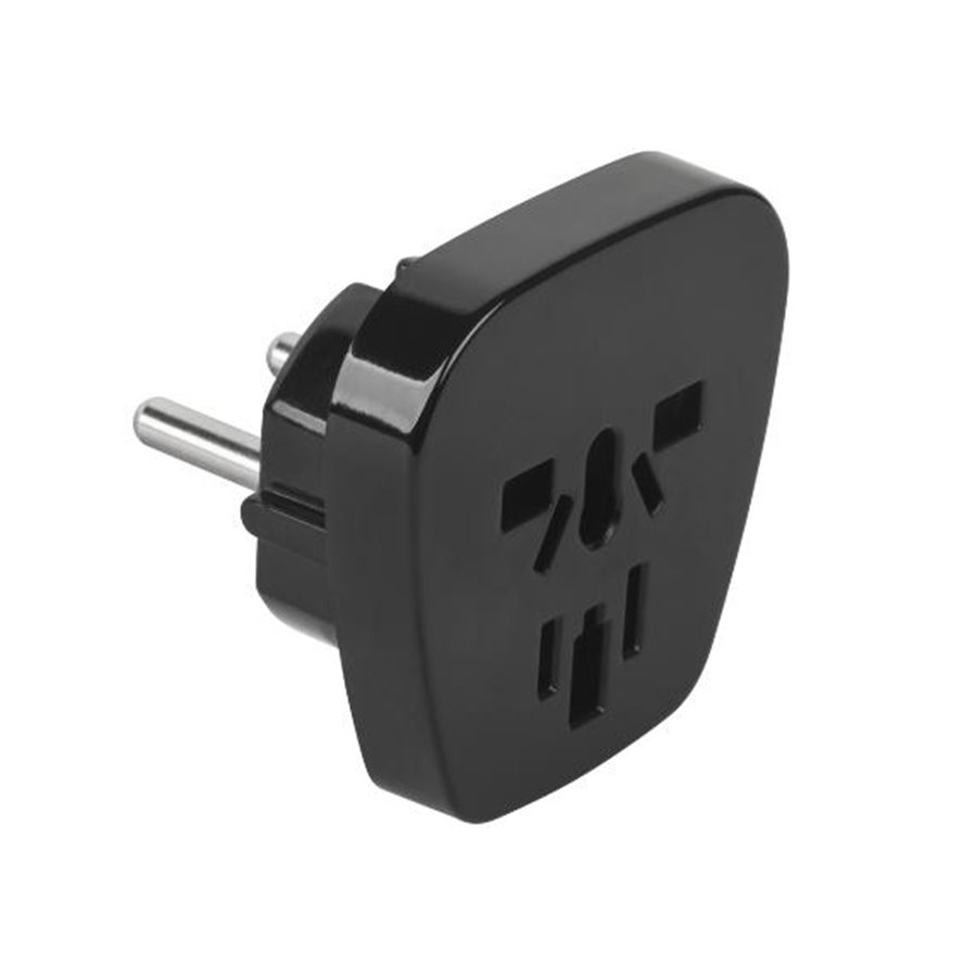 Redukcia 230V SK- univerzálna zásuvka čierna(J39-9)