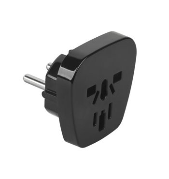 Redukcia 230V SK- univerzálna zásuvka čierna(J39-9)
