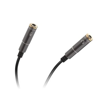 Redukcia Jack 3,5-4pol .- 2x Jack 3,5 stereo 20cm