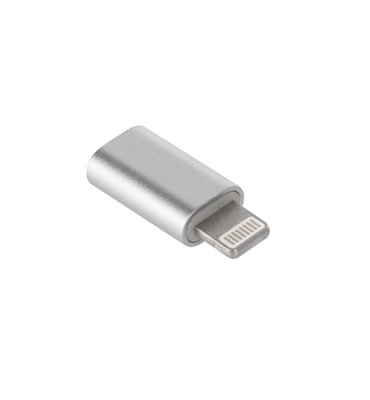 Redukcia micro USB - Apple Lightning strieborná