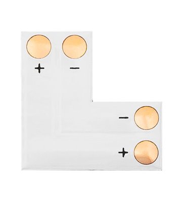 Spojka rohová pre led pásy 10mm - 2 pin