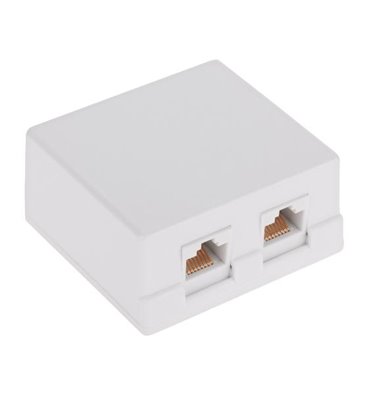 Tel. zásuvka 2xRJ45 (8P8C) HQ CAT5.E
