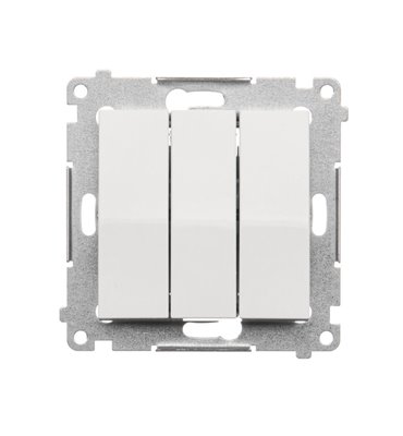 Tlačidlo trojité Simon 54 premium modul biele
