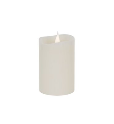 Vosková LED sviečka, mala ivory biela, 13cm