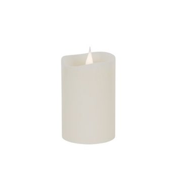 Vosková LED sviečka, mala ivory biela, 13cm