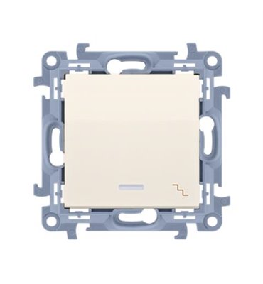 Vypínač Simon 10 č.6 LED podsv. modul béžový