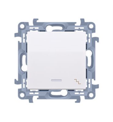 Vypínač Simon 10 č.6 LED podsv. modul biely