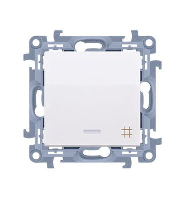 Vypínač Simon 10 č.7 LED podsv. modul biely