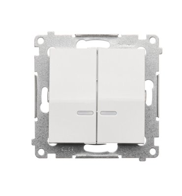 Vypínač Simon 54 premium č.5 LED podsv. modul biely