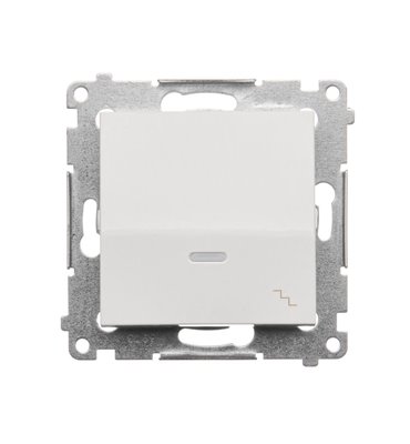 Vypínač Simon 54 premium č.6 LED podsv. modul biely