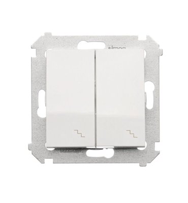 Vypínač Simon 54 premium č.6+6 (5B) LED podsv. modul biely