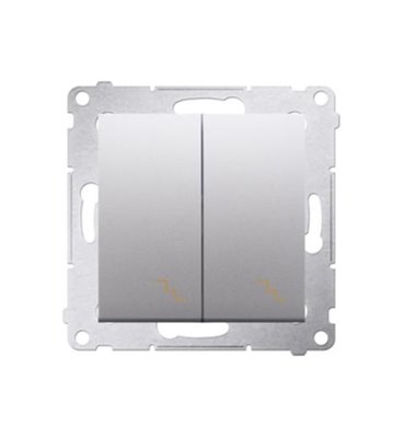 Vypínač Simon 54 premium č.6+6 (5B) modul strieborný