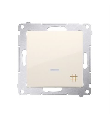 Vypínač Simon 54 premium č.7 LED podsv. modul béžový