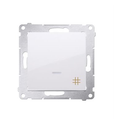 Vypínač Simon 54 premium č.7 LED podsv. modul biely