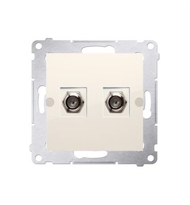 Zásuvka 2 x SAT "F" Simon 54 premium modul béžová
