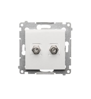 Zásuvka 2 x SAT "F" Simon 54 premium modul biela