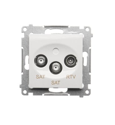 Zásuvka 2 x SAT-RTV Simon 54 premium koncová modul biela