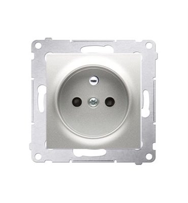 Zásuvka 250 V Simon 54 premium s clonkami modul strieborná