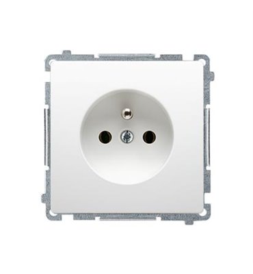 Zásuvka 250 V Simon Basic s clonkami modul biela