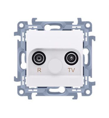 Zásuvka RTV Simon 10 koncová modul biela