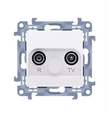Zásuvka RTV Simon 10 priechodná 10dB modul biela