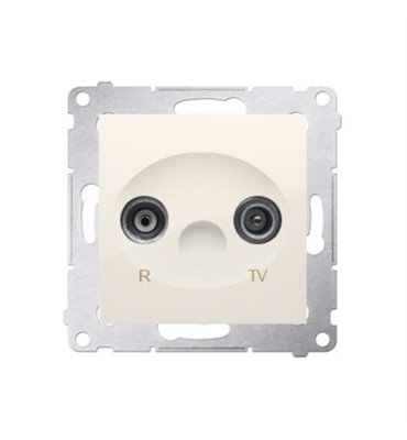 Zásuvka RTV Simon 54 premium koncová modul béžová
