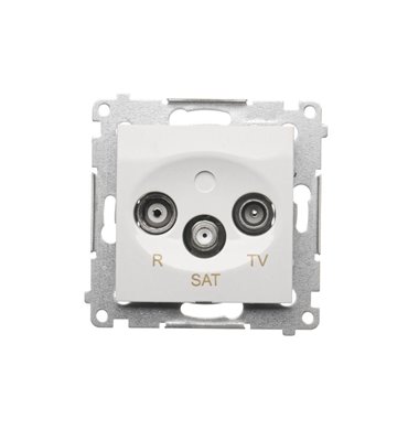 Zásuvka RTV-SAT Simon 54 premium koncová modul biela