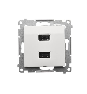 Zásuvka USB dvojitá Simon 54 premium modul biela