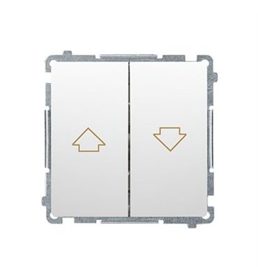 Tlačidlo jednoduché žalúziové Simon Basic modul biele