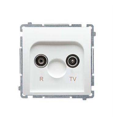Zásuvka RTV Simon Basic koncová modul 1dB biela