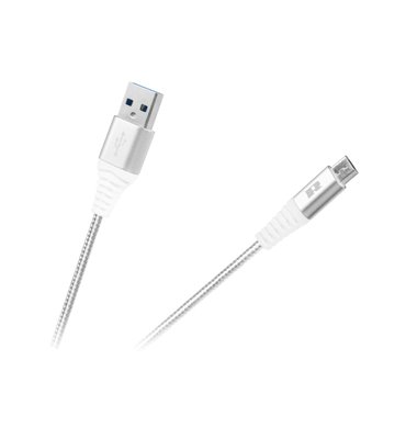 Kábel USB - micro USB 0,5m REBEL biely