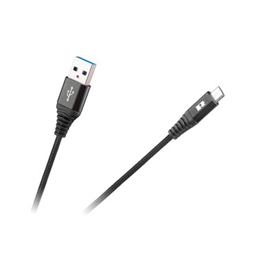Kábel USB - micro USB 1m REBEL čierny