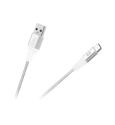 Kábel USB - USB typ C 0,5m REBEL biely
